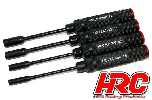 HRC Racing HRC4008A Steckschlüssel Innensechskant Set - 4.0, 5.5, 7.0, 8.0mm