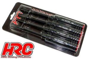 HRC Racing HRC4008A Jeu de clés à douille à six pans creux - 4.0, 5.5, 7.0, 8.0mm