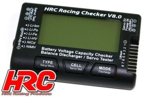 HRC Racing HRC9372C Tester per batteria e servo 1-8S -...