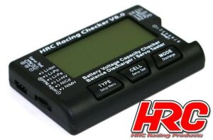 HRC Racing HRC9372C Tester per batteria e servo 1-8S - Controllore e bilanciatore con visualizzazione della tensione percentuale