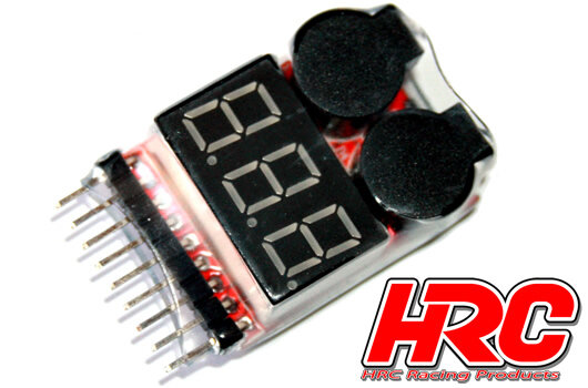 HRC Racing HRC9374 LiPo, LiFe, LiIon Warner 1S-8S Monitor & Alarm