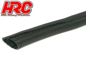 HRC Racing HRC9501SC Tubo di protezione in tessuto WRAP - Super Soft nero - 6mm per cavo servo (1m)