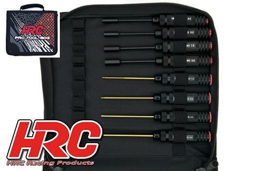 HRC Racing HRC9934A-SET Sacoche à outils avec outils - Racer Set (9934A & 4007A & 4008A)