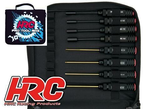 HRC Racing HRC9934B-SET Sacoche à outils avec outils - Racer Set (9934B & 4007A & 4008A)