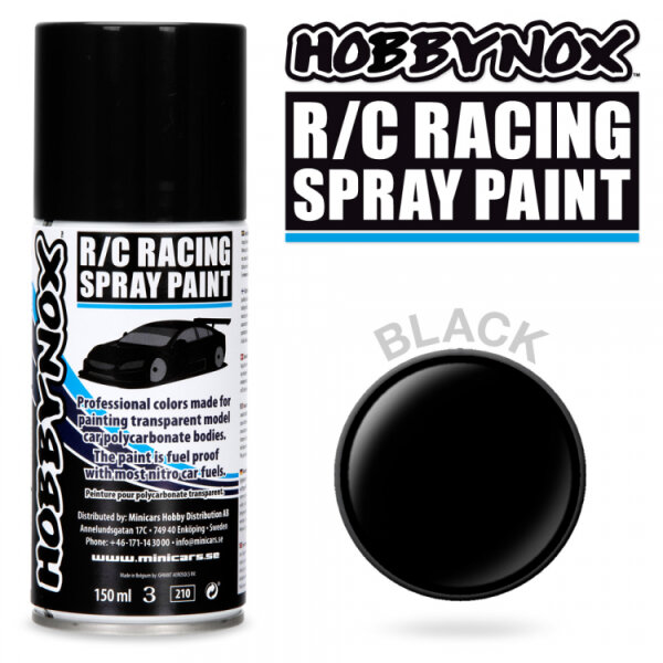 HOBBYNOX 1101 Racing-Sprühfarbe Schwarz 150 ml