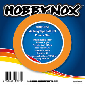 HOBBYNOX 351950 Masking tape gold UTG 19mmx50m