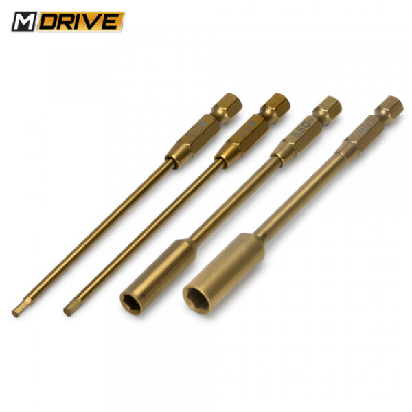 M-DRIVE MD10200 Power Tool Bits Sechskant 2, 2.5mm und Steckschlüssel 5.5, 7mm
