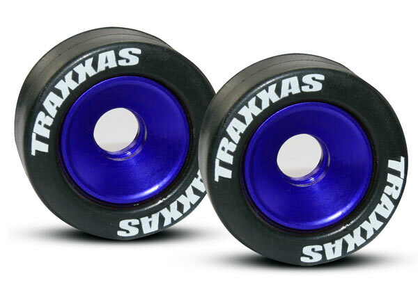 Traxxas TRX5186A Wheelie Bar aluminium wheels blue for 5472-3678-4975 (2 pcs.)