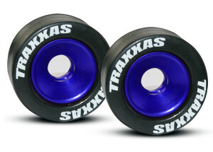 Traxxas TRX5186A Wheelie Bar roues en aluminium bleu pour...
