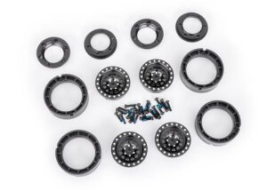 Traxxas TRX9881-BLK Alu-Felgen 6061-T6 schwarz eloxiert mit Kleinteilen (4)