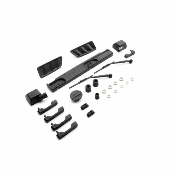 Club 5 Racing – Tappo Carburante E Maniglie Porta Per Axial SCX6 Jeep JLU Wrangler – Nero 1/6