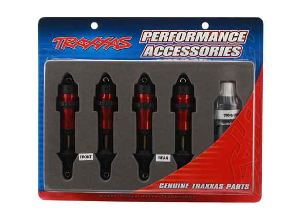 Traxxas TRX5460R GTR ammortizzatore in lega completo incl. olio rosso (4 pz.)