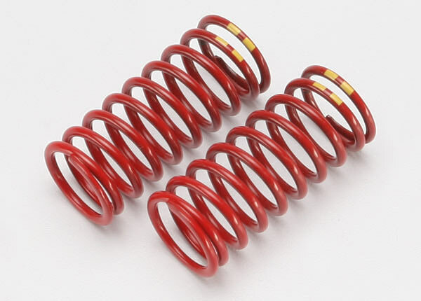 Traxxas TRX5648 Spring, Shock absorber (Red ) Long (GTR) (4.9 rate double yellow)