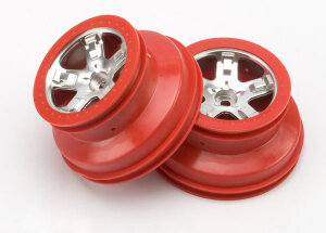 Traxxas TRX5874A Front rims chrome, red style, dual...