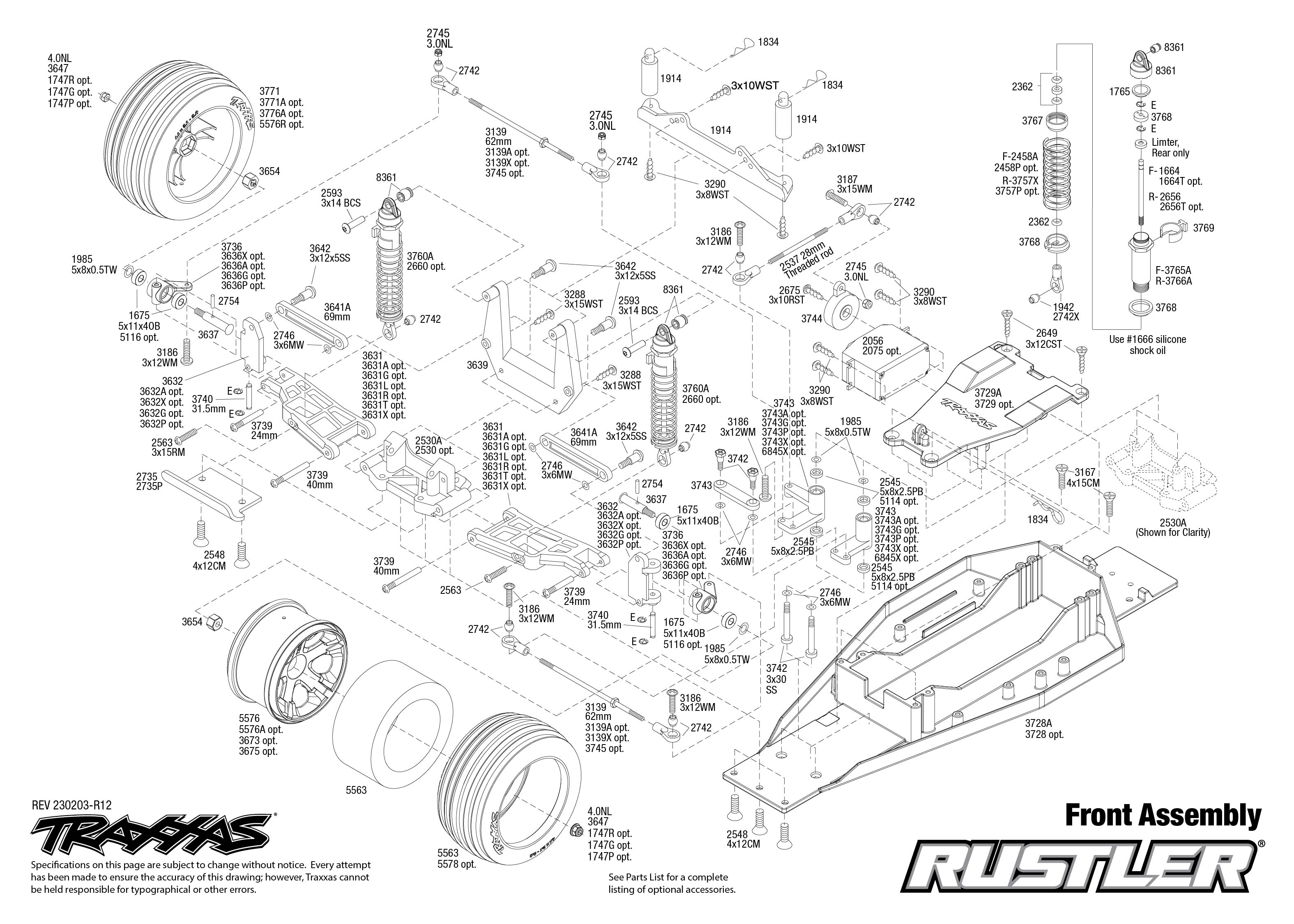 Traxxas 2735 Pouces Pare-Chocs Avant modèle pièces de Voiture