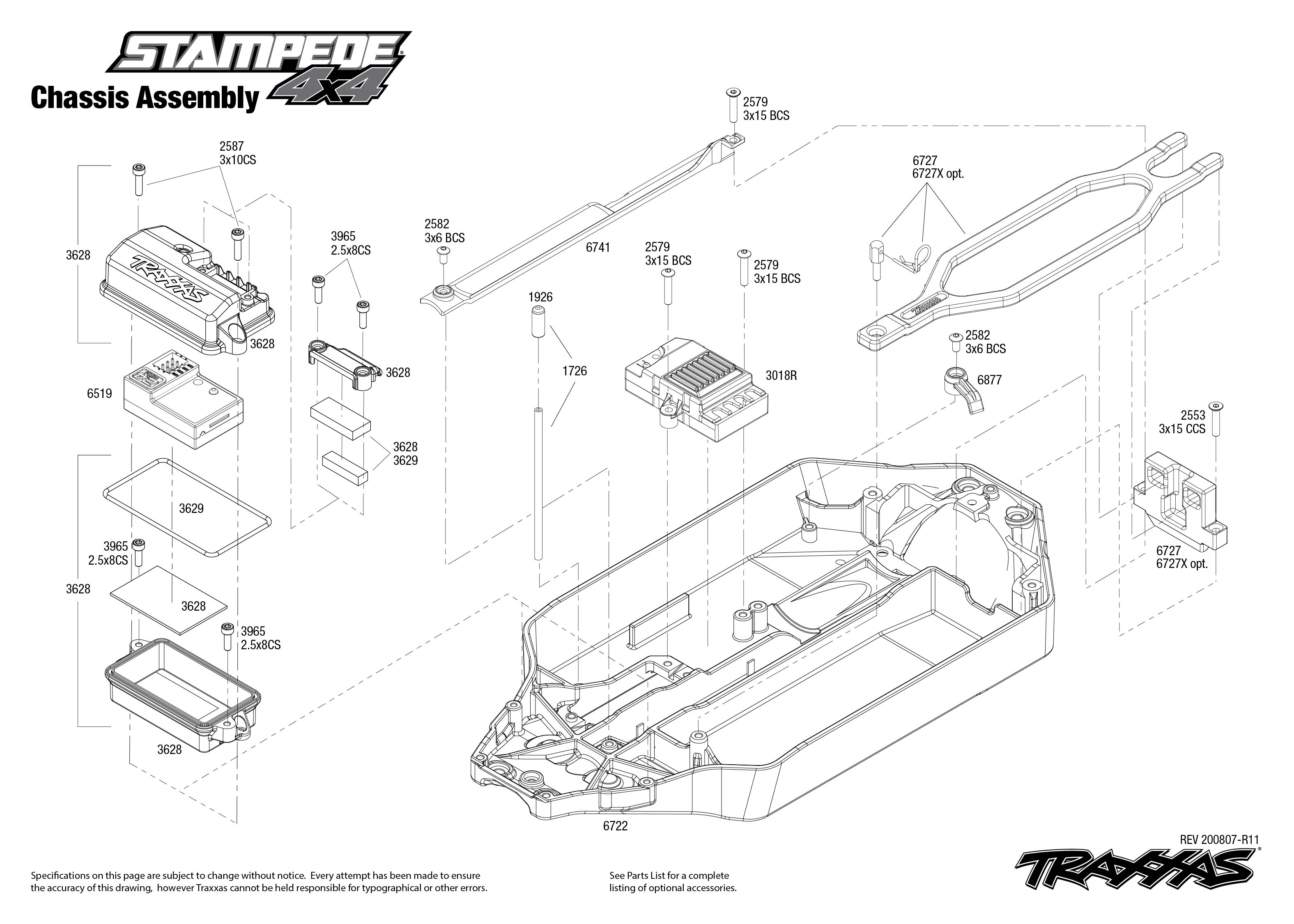 Order Traxxas 67054-1 Stampede 4x4 Express Search from Exploded View