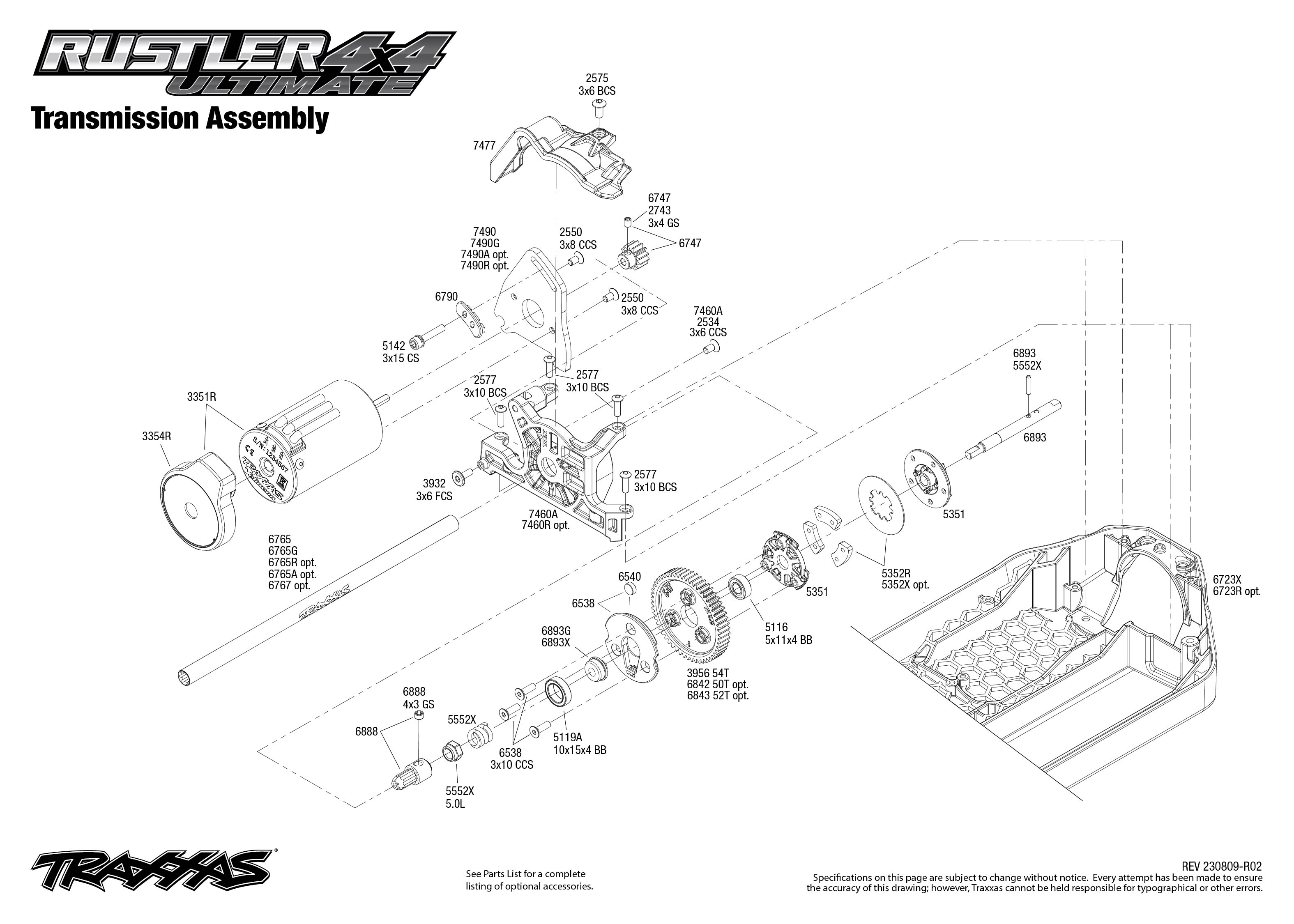 Traxxas 67097-4 Rustler 4x4 VXL Ultimate Exploded View Express Search